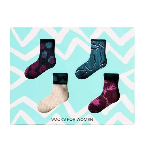 White Stuff 4Pk Floral Print Ankle Socks